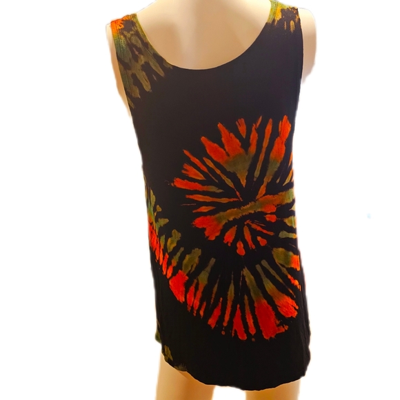 TIE DYE Stretchy Rayon Hippie Hi Lo Top**11 Colors Avail.*** O/S - Picture 10 of 12